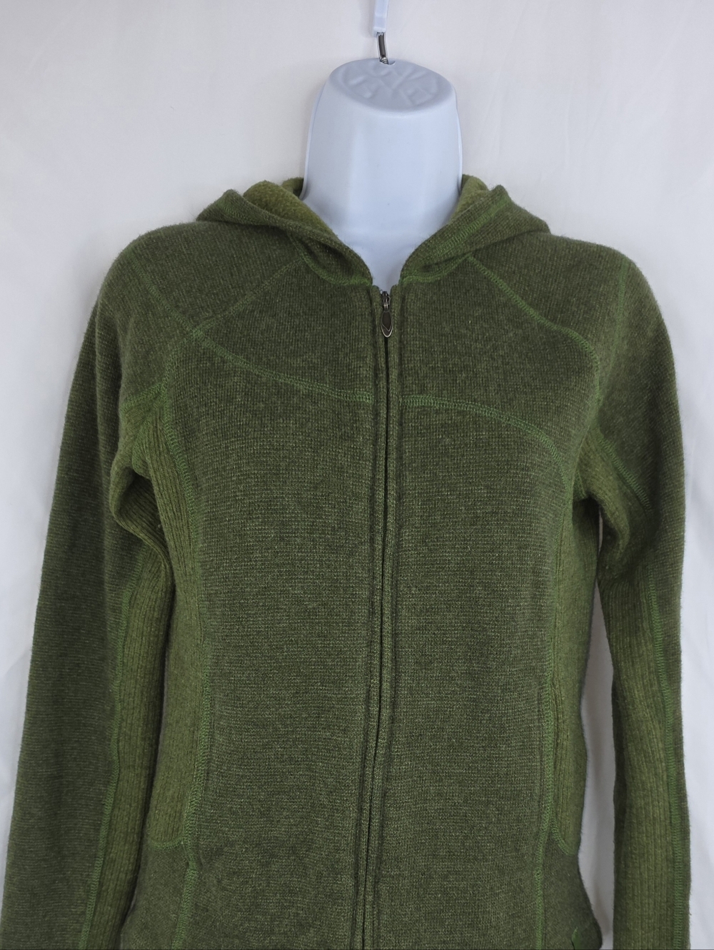 Mountain Hardwear Women's Hooded Jacket Size Small Full Zip Green AJ-3511 - Picture 2 of 9